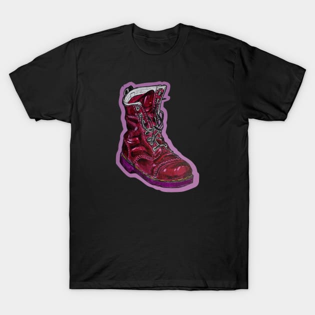 Red Pop Boot by Jason Hancock T-Shirt by Octo30